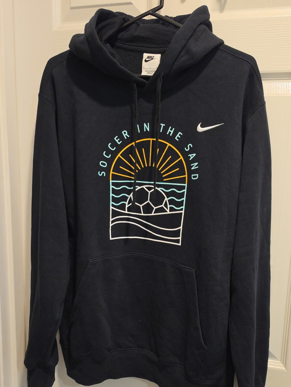 Nike ACG Black Hoodie with Multicolor 'Soccer in the Sand' Graphic